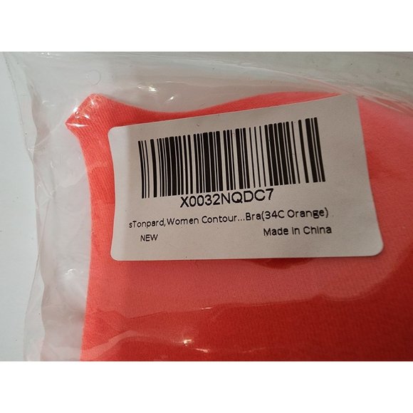 Stonpard Women's Contour Push Up Bra Sizes 34B and 34C Style X0032NJHZR Orange - Picture 9 of 11